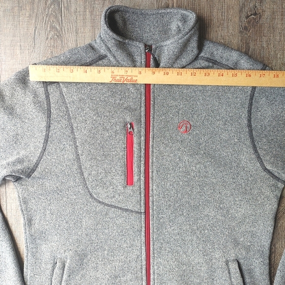 Grouse Mountain Men's Fleece Jacket Size Medium Full Zip Eco Gray Made in Canada - Picture 4 of 16